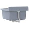 vidaXL Sink Washbasin for Wall Mounting Grey 15.7x15.7x9.4" Resin