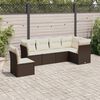 vidaXL Garden Sofa Set Brown