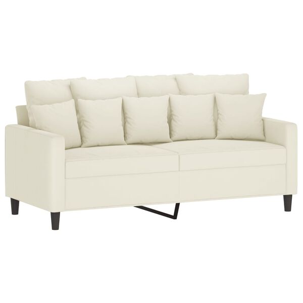 vidaXL Sofa Set Cream Velvet (100% polyester), metal, textilene, plywood