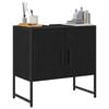 vidaXL Bathroom Sink Cabinet Black Oak 23.62 x 11.81 x 23.62 in