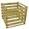 vidaXL Compost Bin Green Green treated pine wood 19.1 cubic feet Sturdy