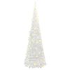 vidaXL Artificial Christmas Tree White PVC 70.9 in tall, 23.6 in wide