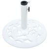 vidaXL Umbrella Base White Cast iron 15.7 in diameter base