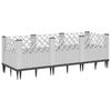 vidaXL Garden Planter White Polypropylene Large Modular Garden Planter