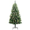 vidaXL Artificial Hinged Christmas Tree 300 LEDs & Ball Set 70.9"