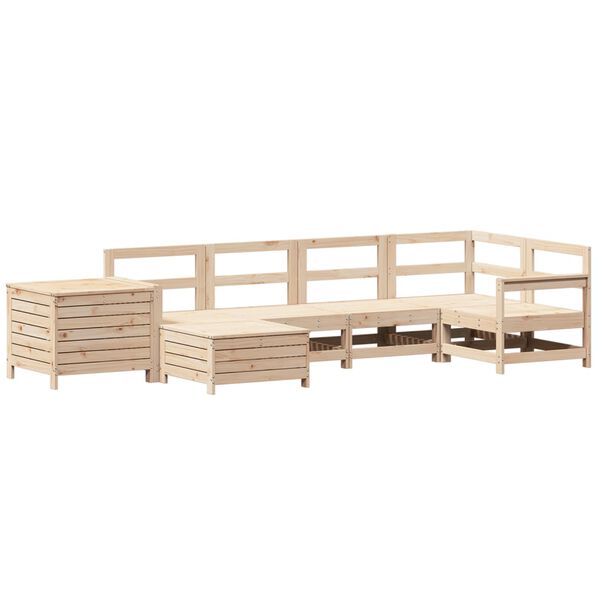 vidaXL Garden Sofa Set Wood Solid pine wood Large Modular