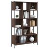 vidaXL Bookcase Brown oak Engineered wood Medium-Large Bookcase
