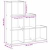 vidaXL Room Divider Bookcase Black Oak 38.98 x 11.42 x 38.98 in