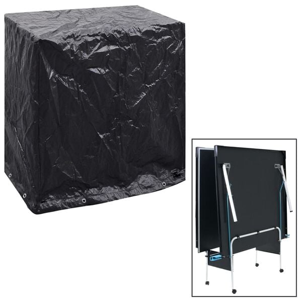 vidaXL Garden Furniture Cover Set of 2 Black Polyethylene, aluminum