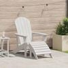 vidaXL Adirondack Chair White 32.28 x 29.13 x 36.22 in HDPE