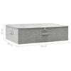 vidaXL Storage Box Fabric 27.6x15.7x7.1" Grey