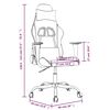 vidaXL Gaming Chair White and Pink