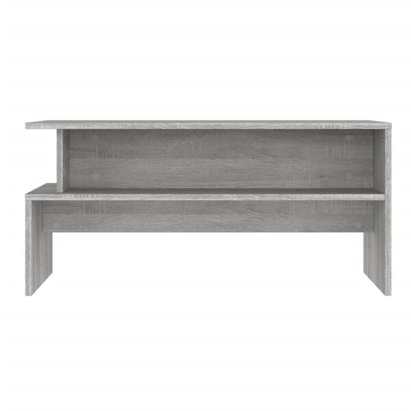 vidaXL Coffee Table Gray Sonoma Engineered Wood 35.4x21.7x16.7 in