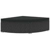 vidaXL Garden Lounge Set Black PE Rattan, Powder-Coated Steel, Polyester
