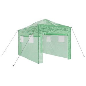 vidaXL Greenhouse Folding Green 110.24 x 161.42 x 124.02 in Iron