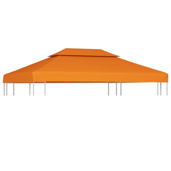 vidaXL Gazebo Canopy Orange Polyester with PVC coating 9.8 x 13.1 ft