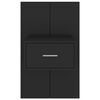 vidaXL Wall-mounted Bedside Cabinet Set of 2 Black Engineered wood