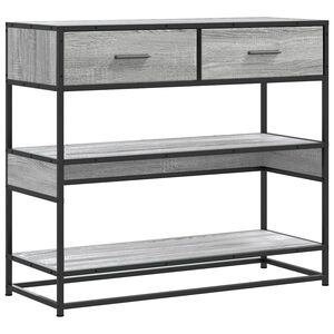 vidaXL Console Table Grey Sonoma Engineered wood 35.4x13.8x31.5 in
