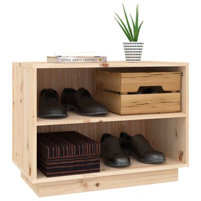 vidaXL Shoe Cabinet 23.6"x13.4"x17.7" Solid Wood Pine