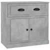 vidaXL Sideboard Concrete Gray Engineered Wood 27.6 x 14.0 x 26.6 in
