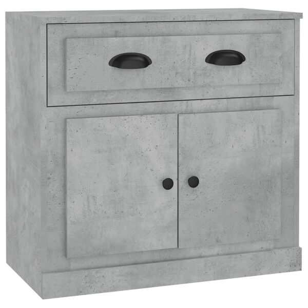 vidaXL Sideboard Concrete Gray Engineered Wood 27.6 x 14.0 x 26.6 in