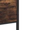 vidaXL Bed Frame Smoked oak Steel, engineered wood Double Bed Frame