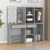 vidaXL LED Dressing Table With Cabinets Gray Sonoma Engineered wood, acrylic