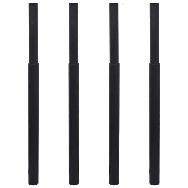 vidaXL Table Leg Set of 4 Black Iron Adjustable Telescoping technology