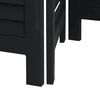 vidaXL Room Divider 5 Panels Black Solid Wood Paulownia
