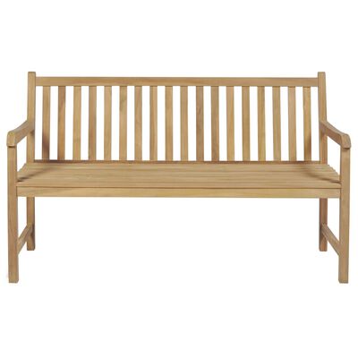 vidaXL Patio Bench with Anthracite Cushion 59.1" Solid Teak Wood