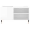 vidaXL Record Cabinet High Gloss White 33.5"x15"x18.9" Engineered Wood