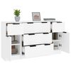 vidaXL Sideboard Set of 3 White Engineered wood Standard Sideboard