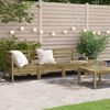 vidaXL Garden Sofa Natural Wood Pinewood 4-seater Modular