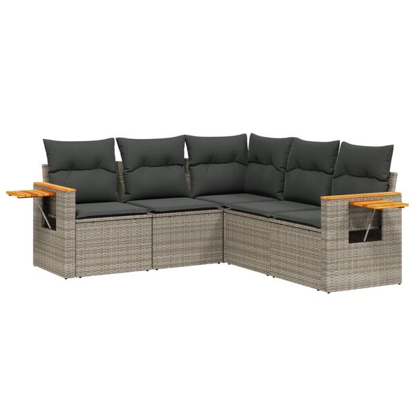 vidaXL Garden Sofa Set Grey