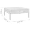 vidaXL Garden Lounge Set White Solid Pine Wood Modular Garden Lounge Set