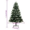 vidaXL Artificial Hinged Christmas Tree Green and white PVC 4 ft