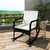 vidaXL Rocking Chair Black and Cream White