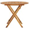 vidaXL Garden Dining Set Natural wood Solid Acacia wood Compact Foldable