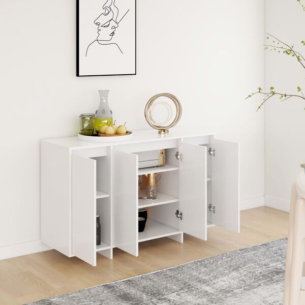vidaXL Sideboard White Engineered wood 47.2x16.1x29.5 in Sideboard