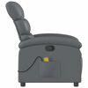 vidaXL Massage Recliner Chair Grey Faux leather Standard