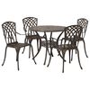 vidaXL Garden Dining Set 5 pcs Bronze 35.4" x 35.4" x 29.5