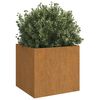 vidaXL Planter Rusty Corten Steel Medium Durable Planter Rectangular