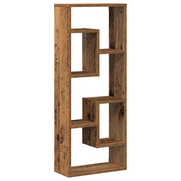 vidaXL Wall Shelf Old Wood 14.2"x6.3"x35.4" Engineered Wood