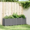 vidaXL Garden Planter Light Grey Polypropylene Large Modular