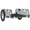 vidaXL Bike Trailer Grey Oxford Fabric and Iron