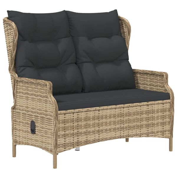 vidaXL 2-seater Garden Bench Brown and Gray