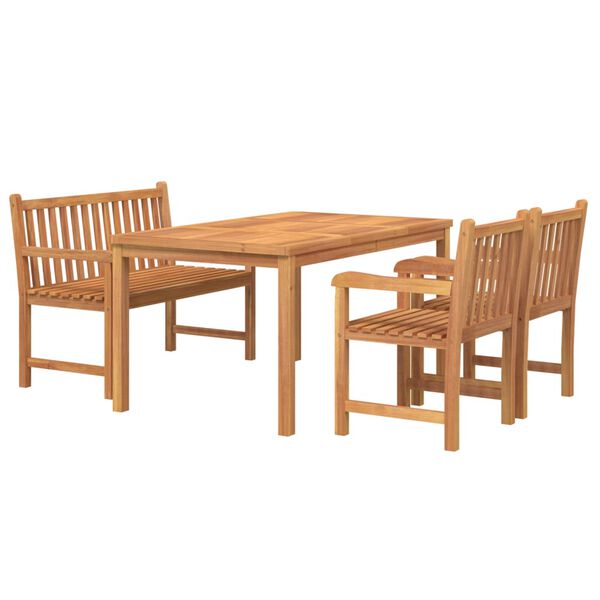 vidaXL Garden Dining Set Teak Fine sanded teak hardwood Medium Durable