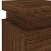 vidaXL Bedside Cabinet Set of 2 Brown oak Engineered wood