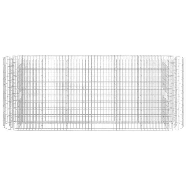 vidaXL Gabion Raised Bed Silver Galvanized iron Large Durable