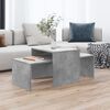 vidaXL Table Concrete grey Engineered wood Medium Stackable